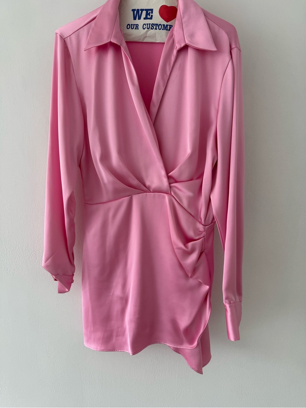 Zara Pink Satin Mini Dress